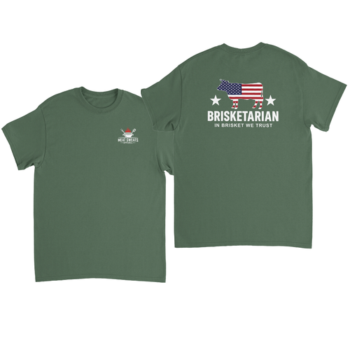 Brisketarian In Brisket We Trust Back Design Tee