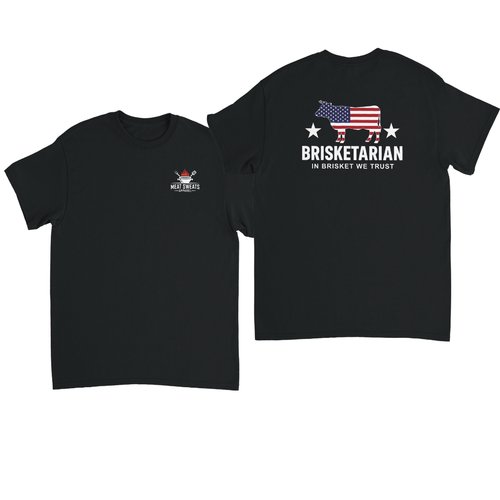 Brisketarian In Brisket We Trust Back Design Tee
