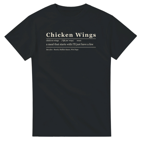 Chicken Wings Definition BBQ t-shirt by Meat Sweats Apparel