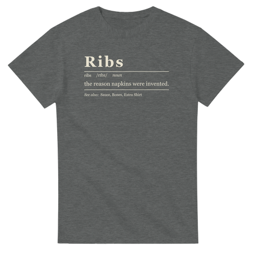 Ribs Definition BBQ t-shirt, alternate view