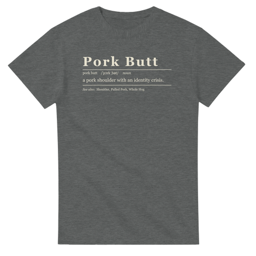 Pork Butt Definition BBQ t-shirt, alternate view
