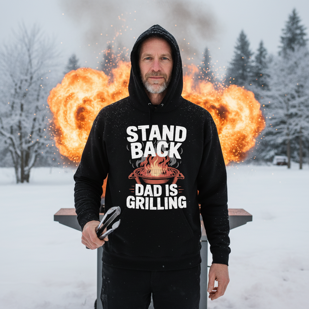 Stand Back Dad is Grilling Hoodie