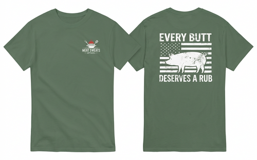 Every Butt Deserves A Rub Tee - Back Design - MSA Logo on Front Chest