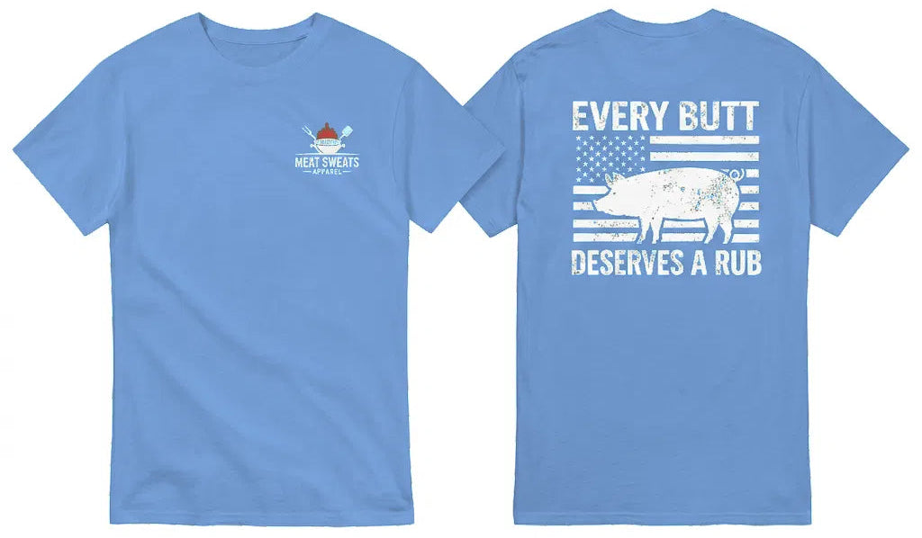 Every Butt Deserves A Rub Tee - Back Design - MSA Logo on Front Chest