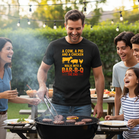 Load image into Gallery viewer, Cow Pig Chicken BBQ Joke T-Shirt