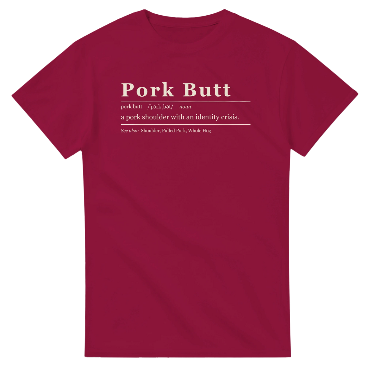 Pork Butt Definition BBQ t-shirt, alternate view