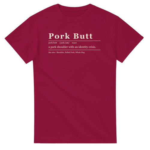 Pork Butt Definition BBQ t-shirt, alternate view