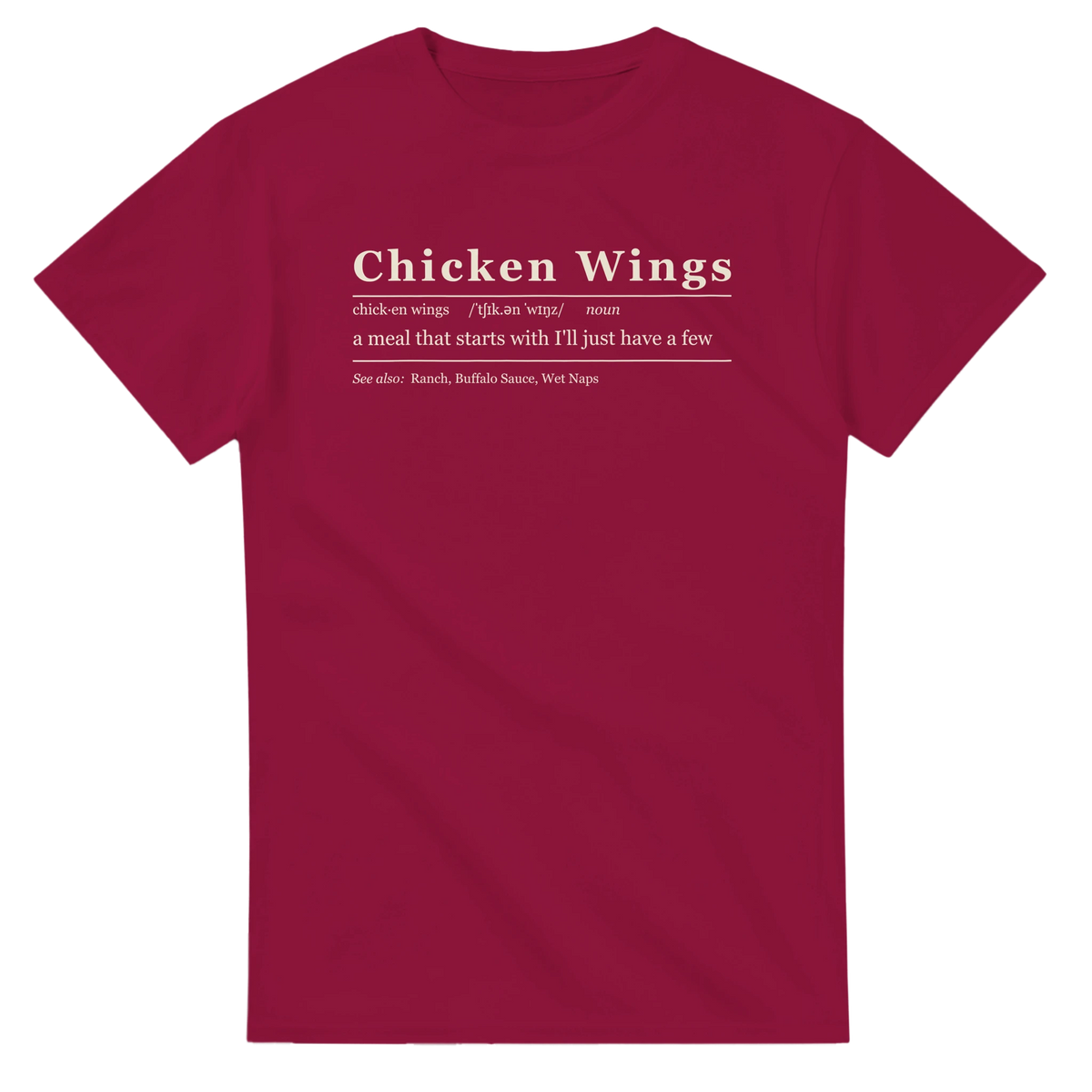 Chicken Wings Definition BBQ t-shirt, alternate view