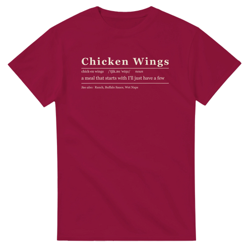 Chicken Wings Definition BBQ t-shirt, alternate view
