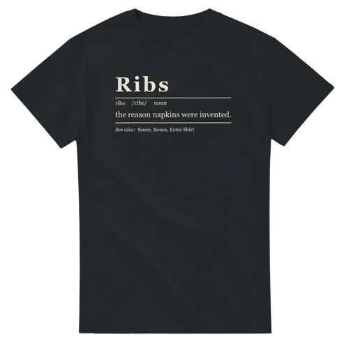 Ribs Definition BBQ t-shirt by Meat Sweats Apparel