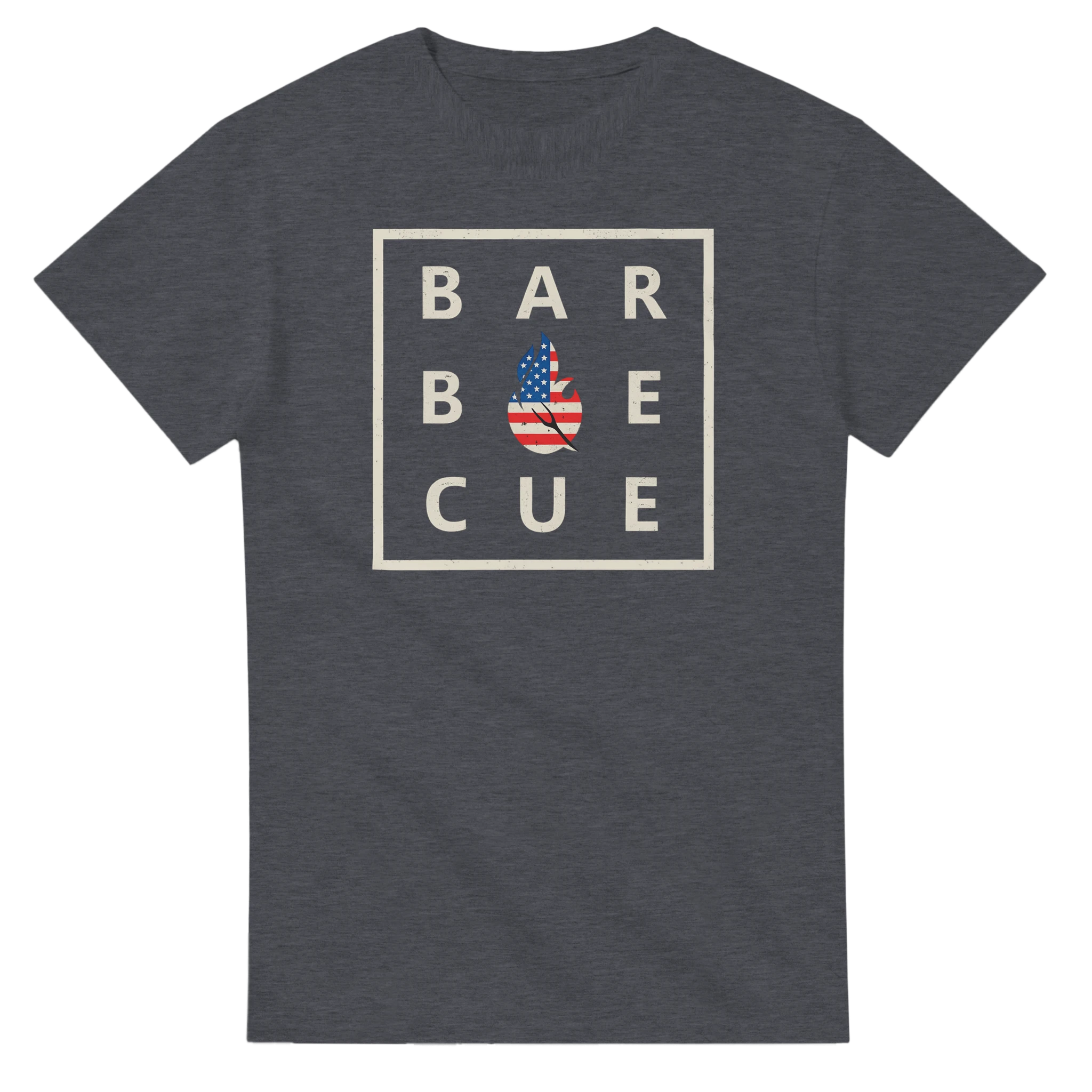 Square Barbecue Americana Flame T-Shirt