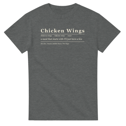 Chicken Wings Definition BBQ t-shirt, alternate view