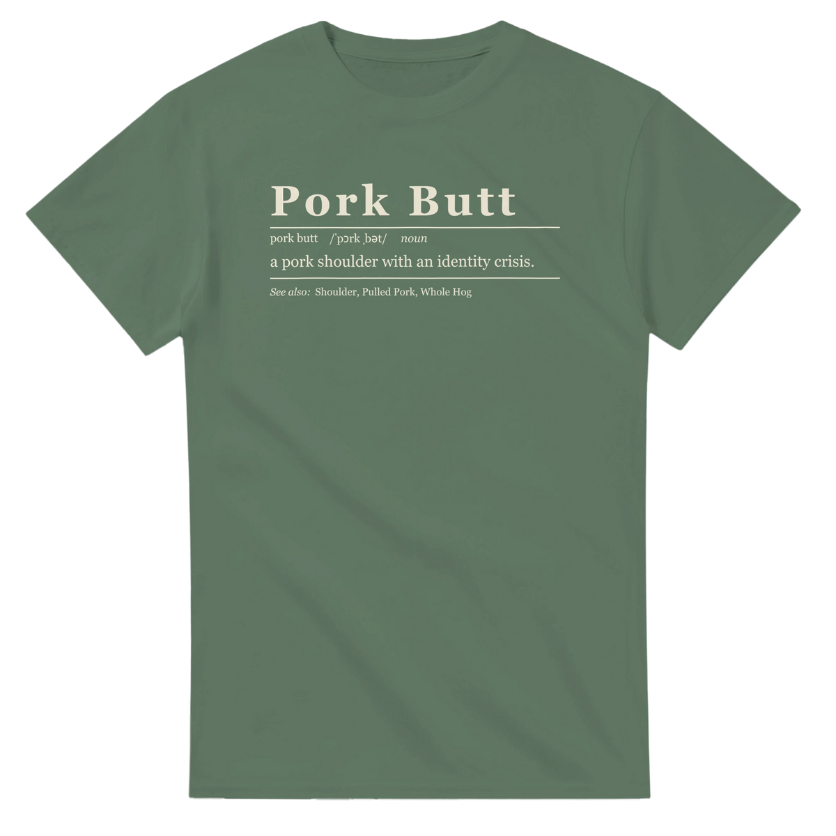Pork Butt Definition BBQ T-Shirt
