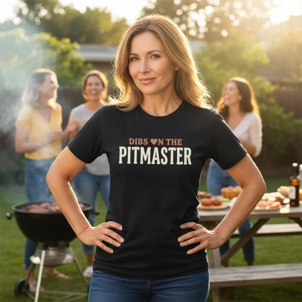 Dibs on the Pitmaster — Women's BBQ Tee