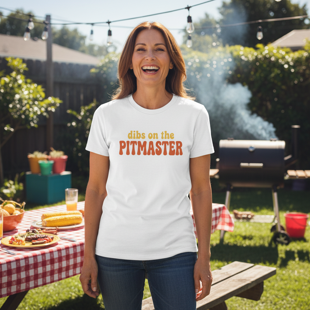 Dibs on the Pitmaster — Women's Retro BBQ Tee