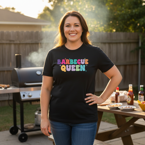 Barbecue Queen — Women's Retro BBQ Tee