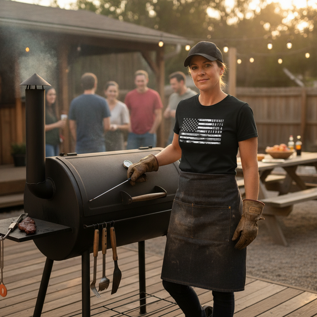 Brisket Butts Ribs Freedom - Women's BBQ Tee
